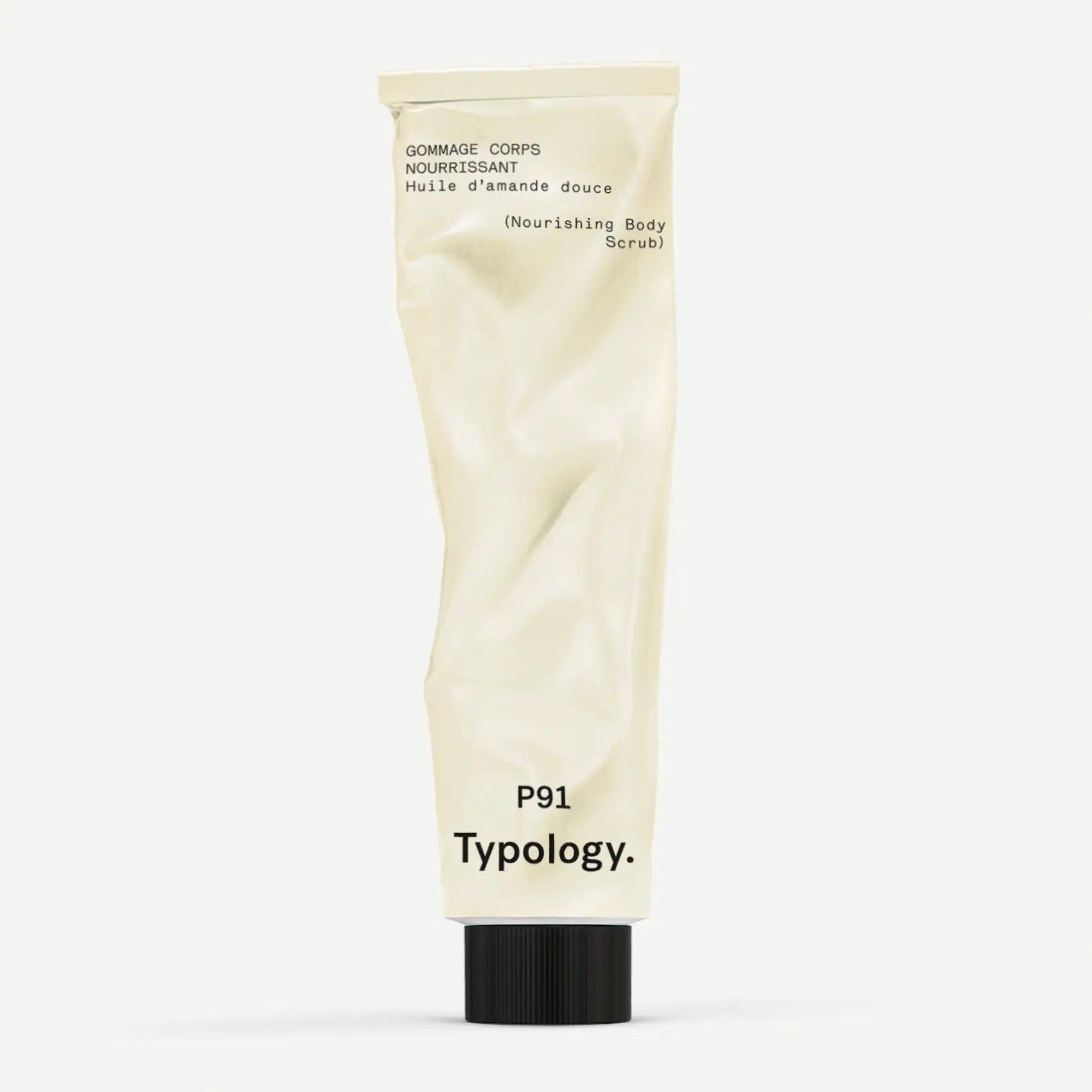 Typology – P91 – Gommage corps nourrissant à l’huile d’amande douce à 23,50 € chez Typology