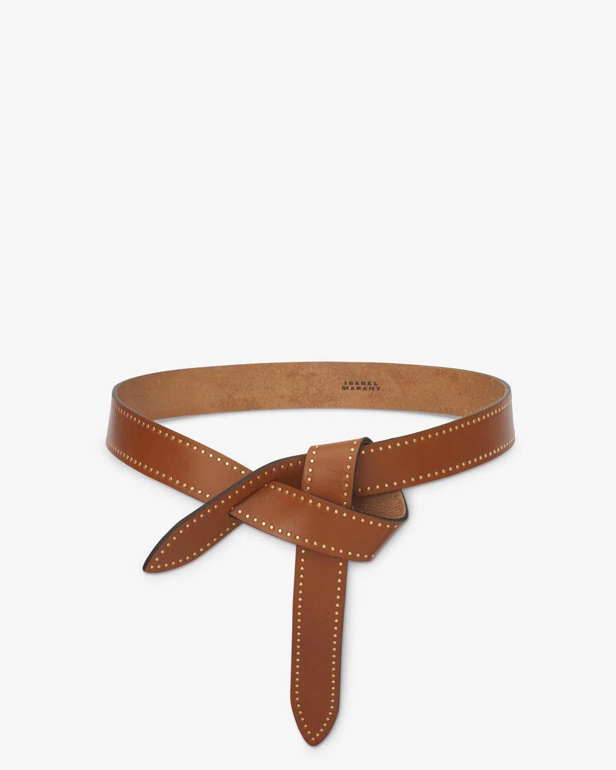 Ceinture fine pour femme beige ou marron pâle